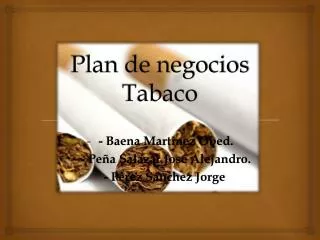 plan de negocios tabaco