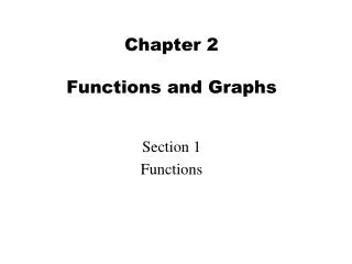 chapter 2 functions and graphs