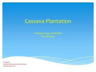 Cassava Plantation Anlong Veng, Cambodia 100 hectares