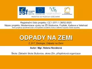 odpady na zemi