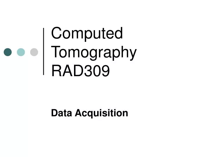 computed tomography rad309
