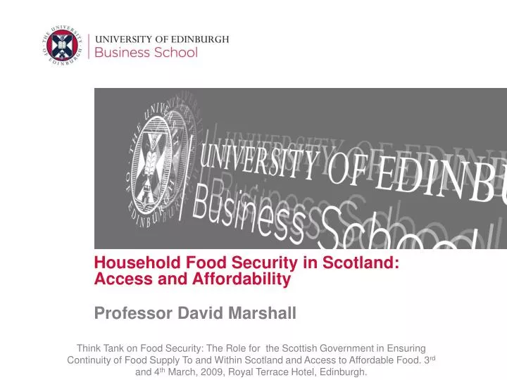 household food security in scotland access and affordability