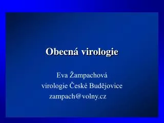 obecn virologie