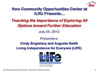 Teaching the Importance of Exploring All Options toward Further Education July 25, 2012
