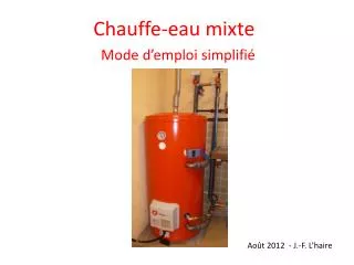 chauffe eau mixte