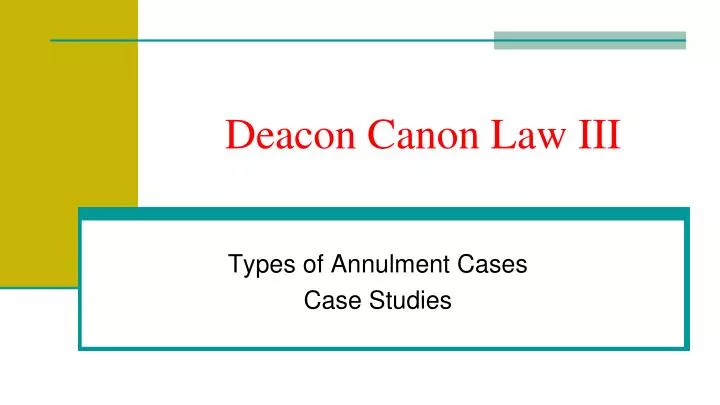 deacon canon law iii