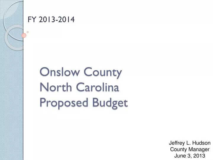 onslow county north carolina p roposed budget