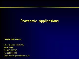 Proteomic Applications