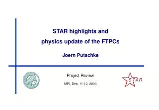 STAR highlights and physics update of the FTPCs Joern Putschke