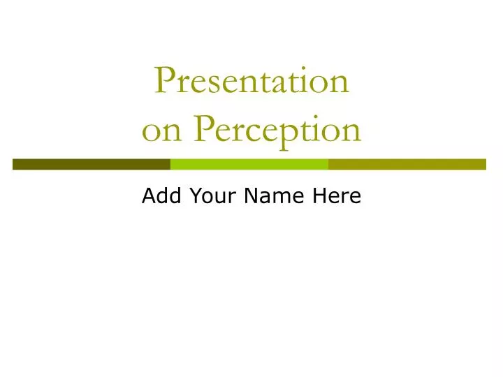 presentation on perception