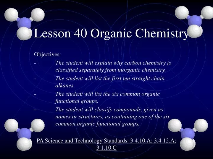 lesson 40 organic chemistry