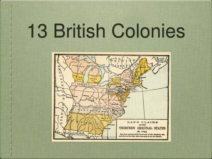 13 british colonies