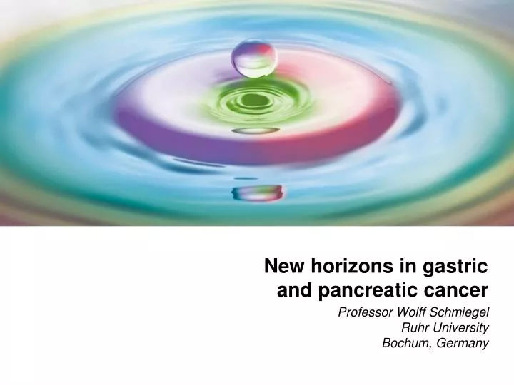 new horizons in gastric and pancreatic cancer