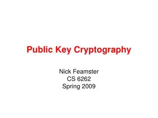 Public Key Cryptography