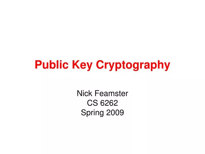public key cryptography