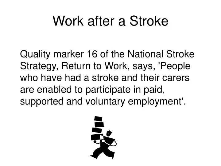 work after a stroke