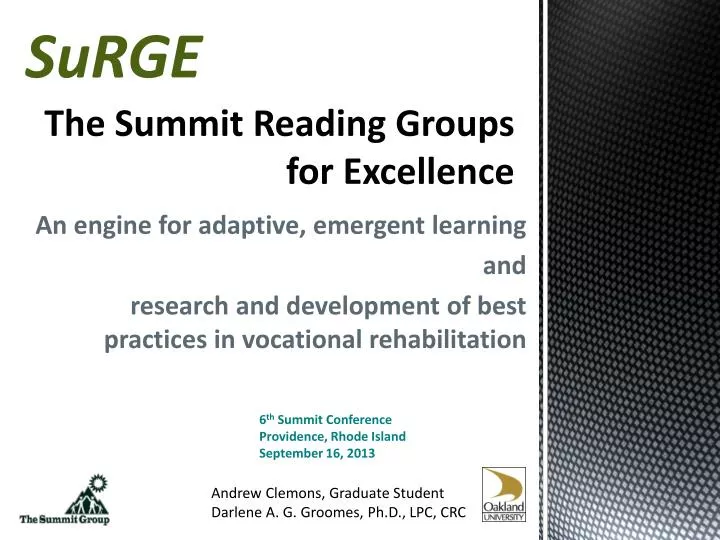 the summit reading groups for excellence