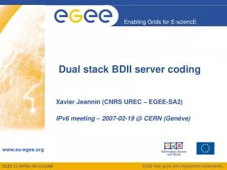 Dual stack BDII server coding