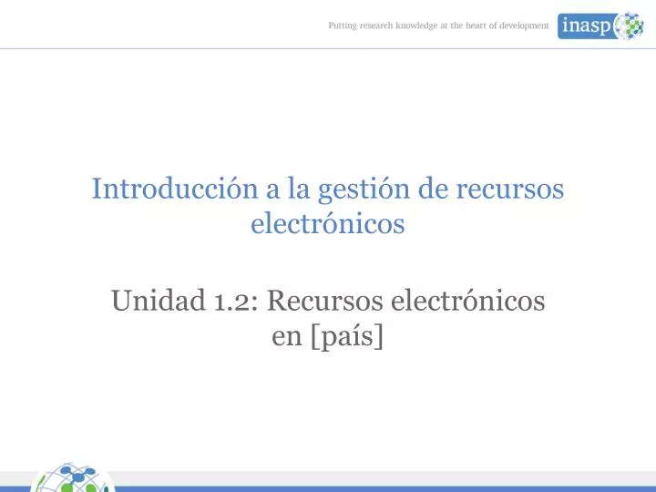 introducci n a la gesti n de recursos electr nicos