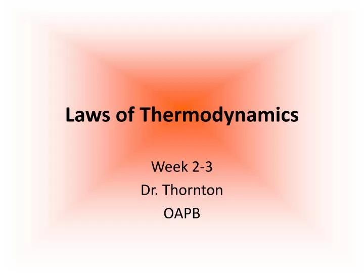 laws of thermodynamics