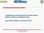 ESTER Objectives - slide 1