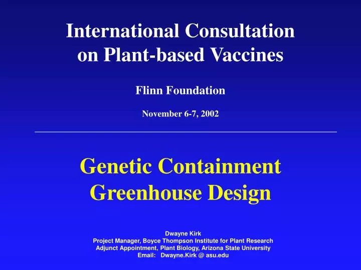 genetic containment greenhouse design