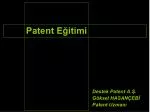 Patent Eğitimi - slide 1