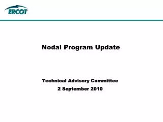 Nodal Program Update