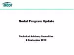 Nodal Program Update - slide 1