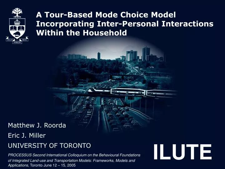 a tour based mode choice model incorporating inter personal interactions within the household