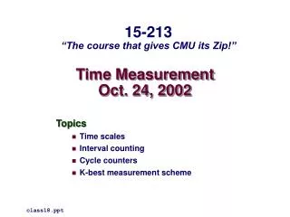 Time Measurement Oct. 24, 2002