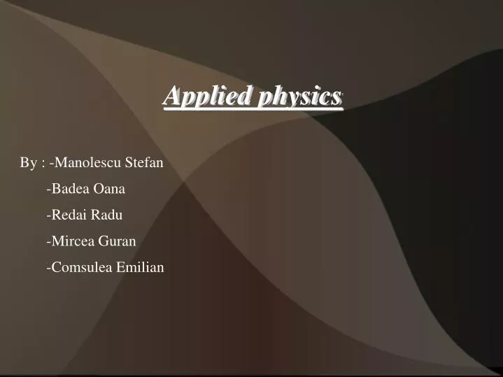 applied physics