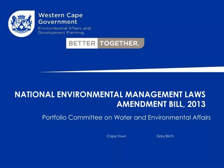 national environmental management laws amendment bill 2013