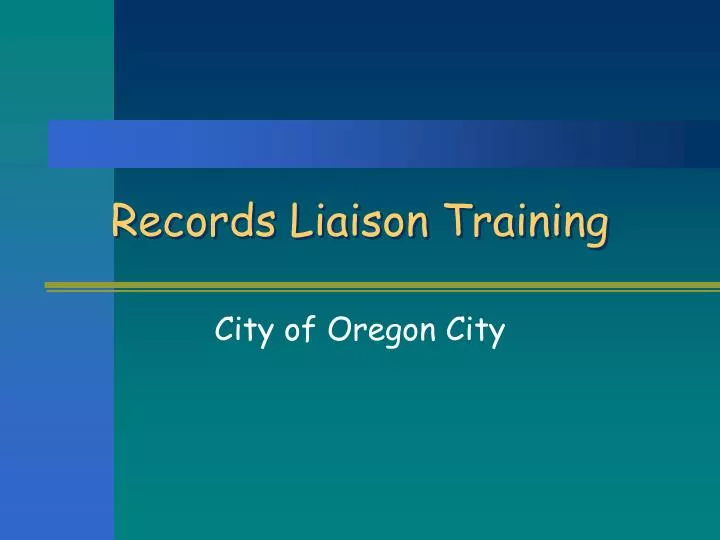 records liaison training
