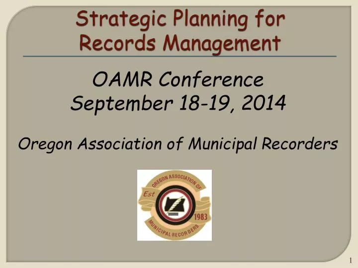 strategic planning for records management