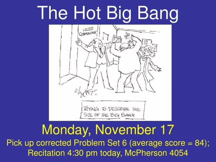 the hot big bang