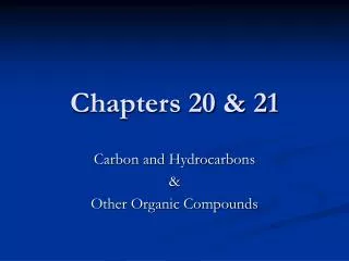 Chapters 20 &amp; 21
