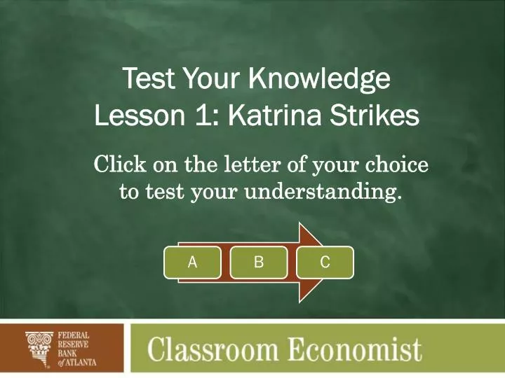test your knowledge lesson 1 katrina strikes