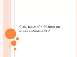 continuaci n modos de direccionamiento