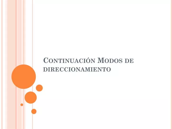 continuaci n modos de direccionamiento