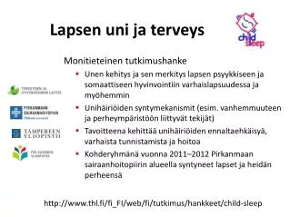 lapsen uni ja terveys