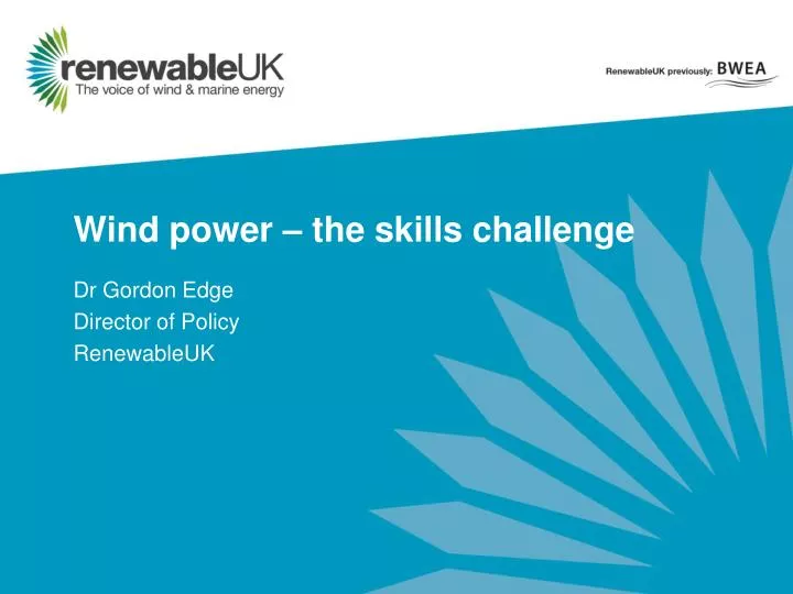 wind power the skills challenge