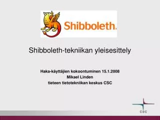 shibboleth tekniikan yleisesittely