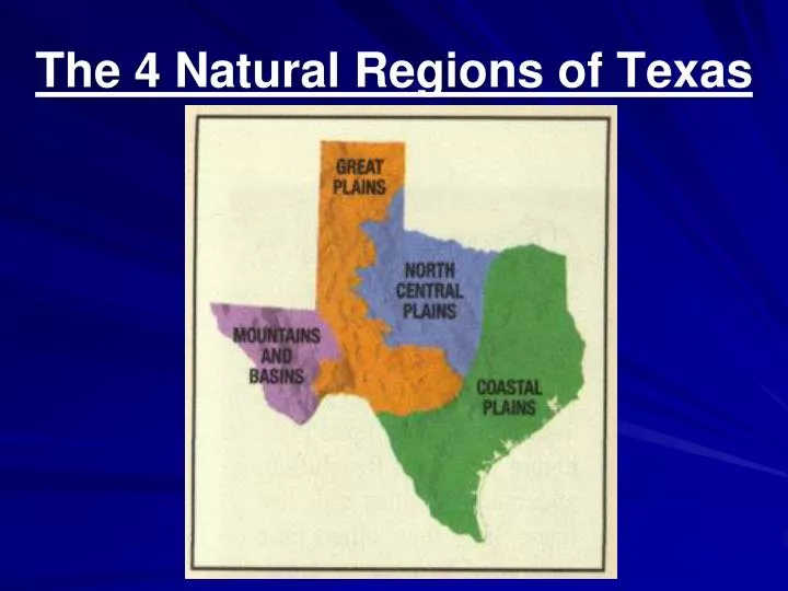 the 4 natural regions of texas