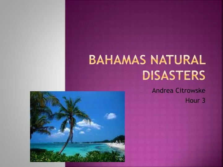 bahamas natural disasters