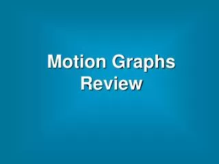 Motion Graphs Review