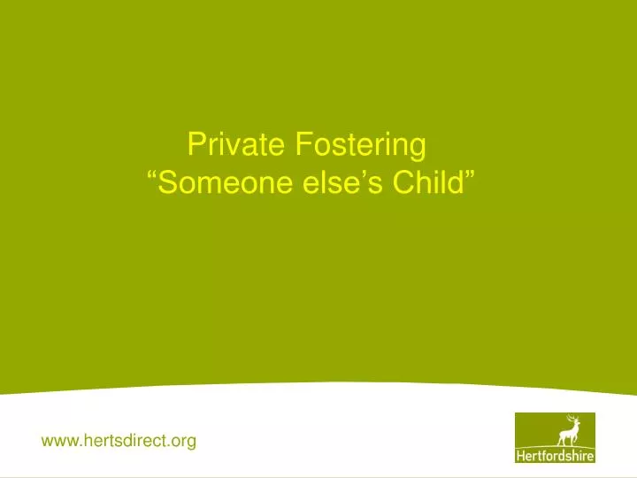 private fostering someone else s child