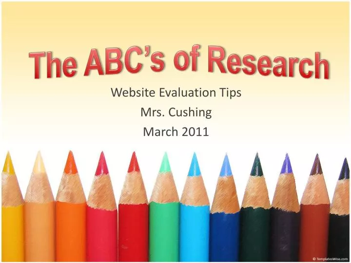 website evaluation tips mrs cushing march 2011