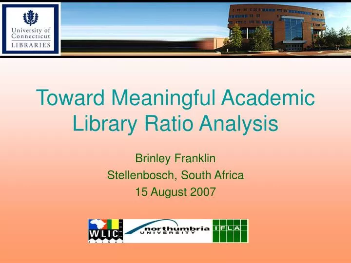 toward meaningful academic library ratio analysis