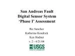 San Andreas Fault Digital Sensor System ‘Phase I’ Assessment - slide 1